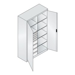 C+P Werkzeugschrank mit Schubladen Acurado, 1950x1200x500mm, 7035/3003