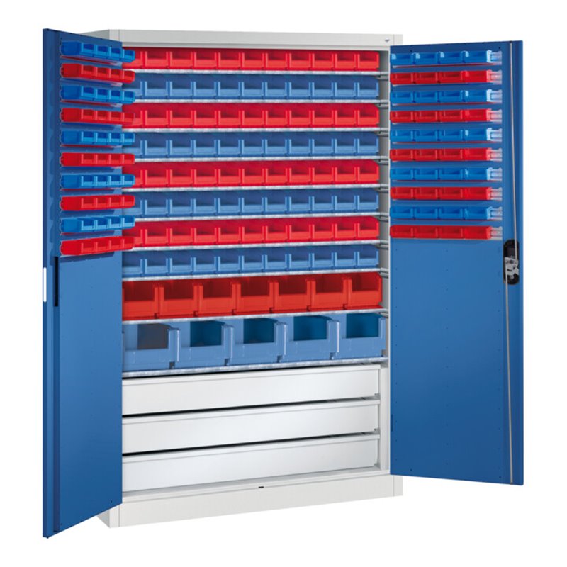 C+P Magazinschrank Acurado, 1950x1200x500mm, 7035/5010