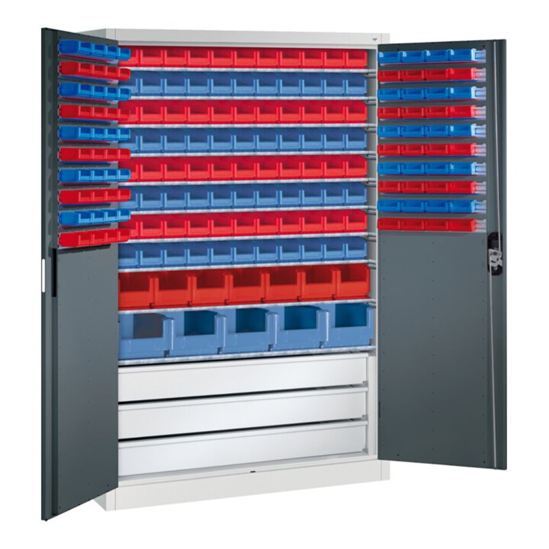 C+P Magazinschrank Acurado, 1950x1200x500mm, 7035/7016