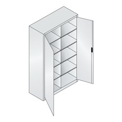 C+P Werkzeugschrank Acurado, 1950x1200x500mm, 7035/3003