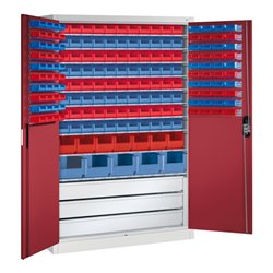 C+P Magazinschrank Acurado, 1950x1200x500mm, 7035/3003