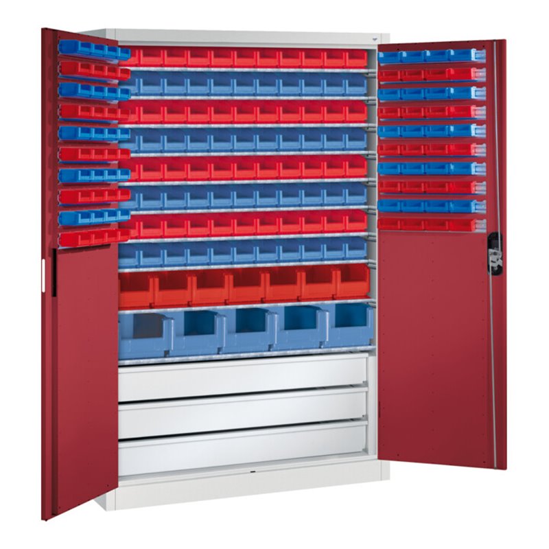 C+P Magazinschrank Acurado, 1950x1200x500mm, 7035/3003