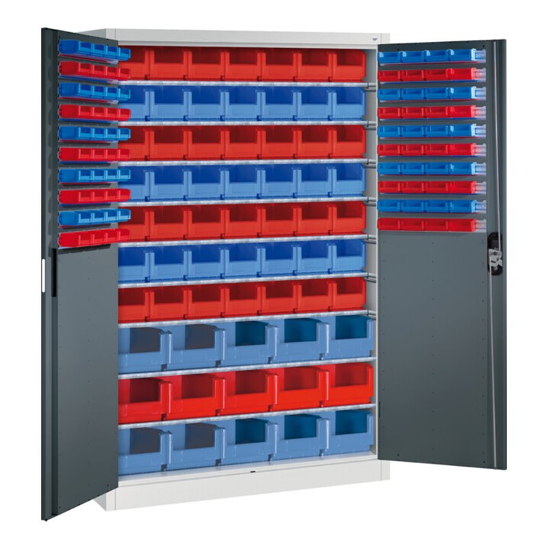 C+P Magazinschrank Acurado, 1950x1200x500mm, 7035/7016