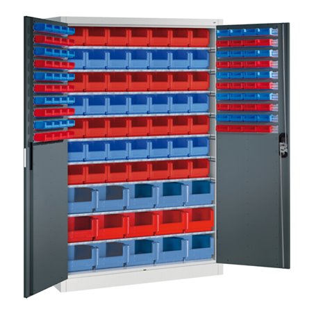 C+P Magazinschrank Acurado, 1950x1200x500mm, 7035/7016