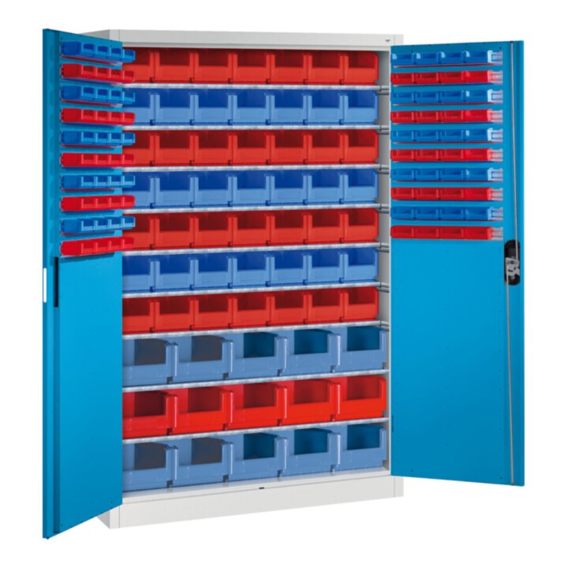 C+P Magazinschrank Acurado, 1950x1200x500mm, 7035/5012