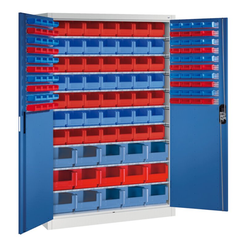 C+P Magazinschrank Acurado, 1950x1200x500mm, 7035/5010