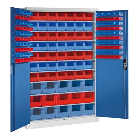 C+P Magazinschrank Acurado, 1950x1200x500mm, 7035/5010