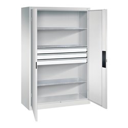 C+P Schwerlastschrank mit Schubladen Acurado, 1950x1200x500mm, 7035/7035
