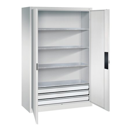 C+P Schwerlastschrank mit Schubladen Acurado, 1950x1200x500mm, 7035/7035