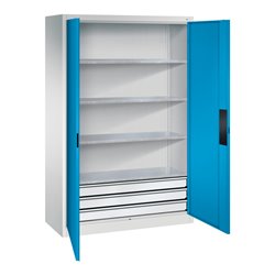 C+P Schwerlastschrank mit Schubladen Acurado, 1950x1200x500mm, 7035/5012