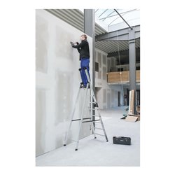 MUNK Aluminium-Stufenstehleiter einseitig begehbar