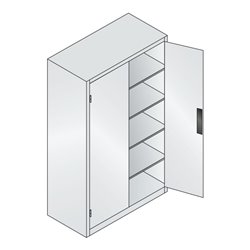C+P Schwerlastschrank Acurado, 1950x1200x600mm, 7035/3003