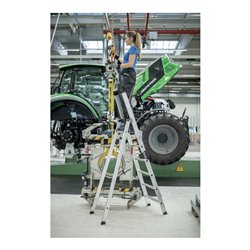 MUNK Aluminium-Stufenstehleiter einseitig begehbar