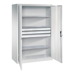 C+P Werkzeugschrank mit Schubladen Acurado, 1950x1200x600mm, 7035/7035