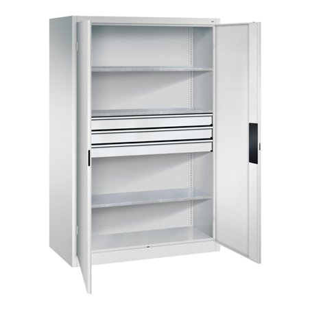 C+P Schwerlastschrank mit Schubladen Acurado, 1950x1200x600mm, 7035/7035