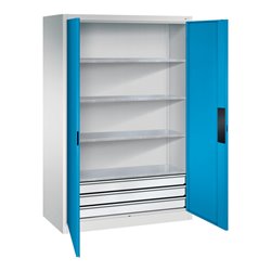 C+P Schwerlastschrank mit Schubladen Acurado, 1950x1200x600mm, 7035/5012