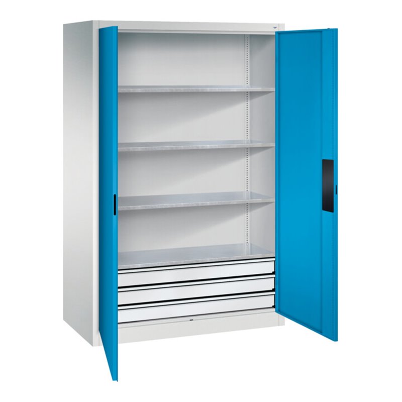 C+P Schwerlastschrank mit Schubladen Acurado, 1950x1200x600mm, 7035/5012