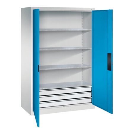 C+P Schwerlastschrank mit Schubladen Acurado, 1950x1200x600mm, 7035/5012