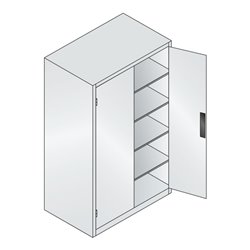 C+P Schwerlastschrank Acurado, 1950x1200x800mm, 7035/5010