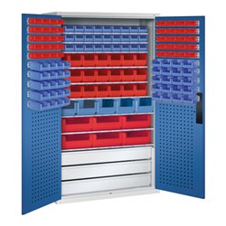 C+P Magazinschrank Serie 13, 1950x1100x535mm, 7035/5010