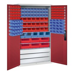 C+P Magazinschrank Serie 13, 1950x1100x535mm, 7035/3003