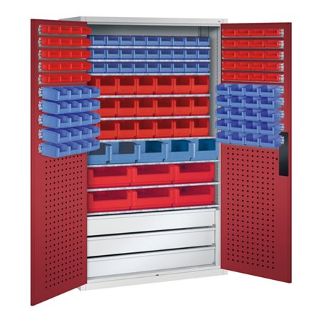 C+P Magazinschrank Serie 13, 1950x1100x535mm, 7035/3003