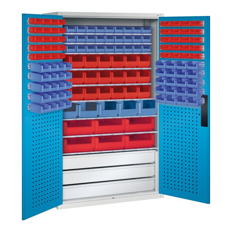 C+P Magazinschrank Serie 13, 1950x1100x535mm, 7035/5012