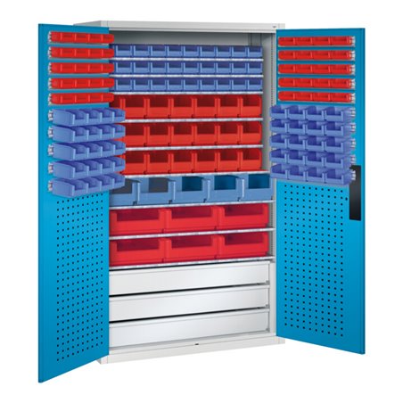 C+P Magazinschrank Serie 13, 1950x1100x535mm, 7035/5012