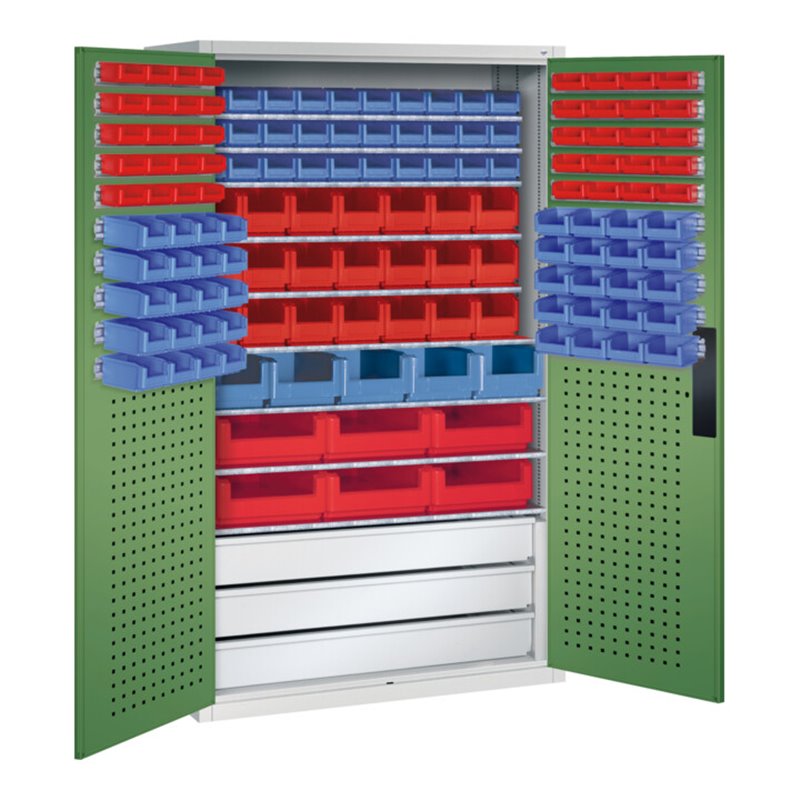 C+P Magazinschrank Serie 13, 1950x1100x535mm, 7035/6011