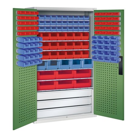 C+P Magazinschrank Serie 13, 1950x1100x535mm, 7035/6011