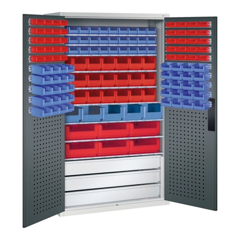 C+P Magazinschrank Serie 13, 1950x1100x535mm, 7035/7016