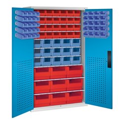 C+P Magazinschrank Serie 13, 1950x1100x535mm, 7035/5012