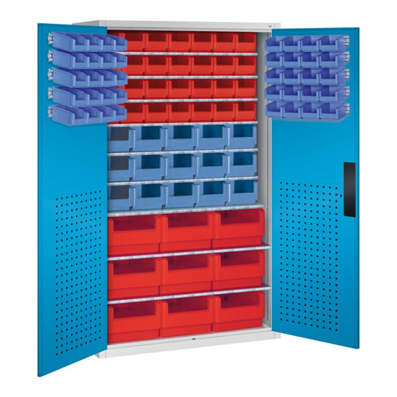 C+P Magazinschrank Serie 13, 1950x1100x535mm, 7035/5012