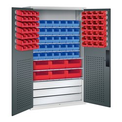 C+P Magazinschrank Serie 13, 1950x1100x535mm, 7035/7016