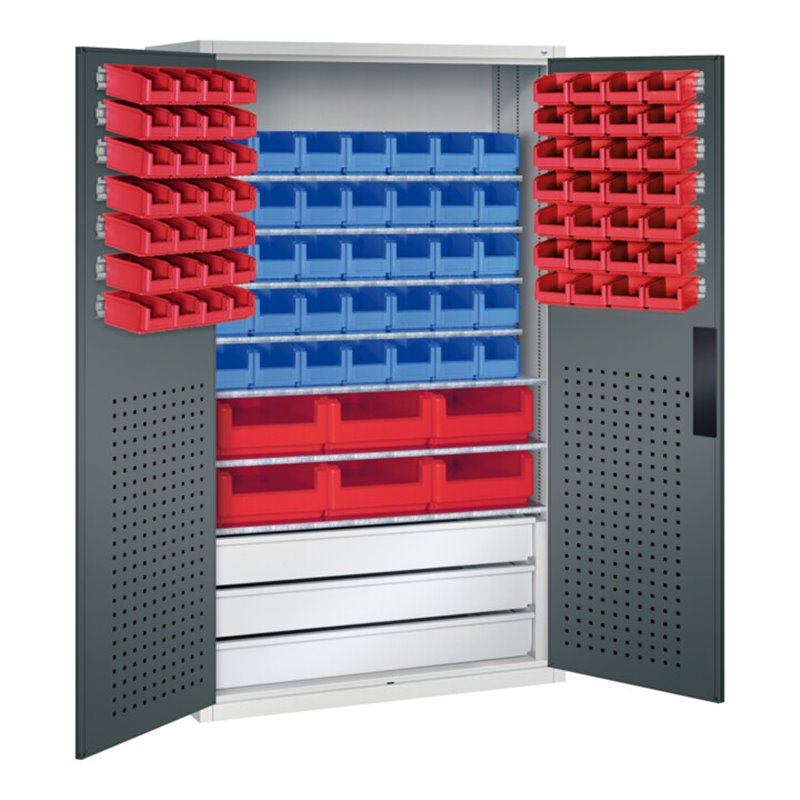 C+P Magazinschrank Serie 13, 1950x1100x535mm, 7035/7016