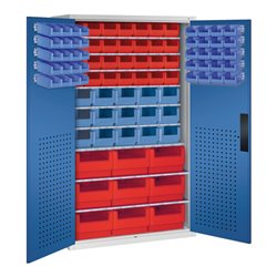 C+P Magazinschrank Serie 13, 1950x1100x535mm, 7035/5010