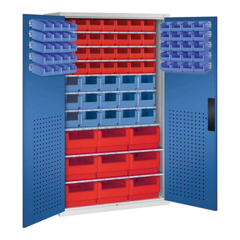 C+P Magazinschrank Serie 13, 1950x1100x535mm, 7035/5010