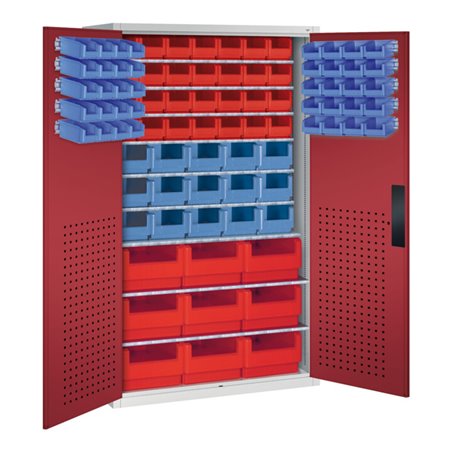 C+P Magazinschrank Serie 13, 1950x1100x535mm, 7035/3003