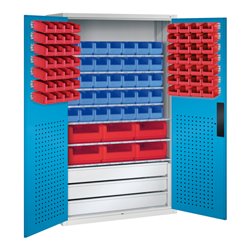 C+P Magazinschrank Serie 13, 1950x1100x535mm, 7035/5012