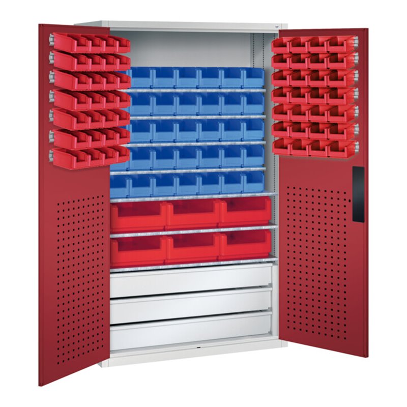 C+P Magazinschrank Serie 13, 1950x1100x535mm, 7035/3003