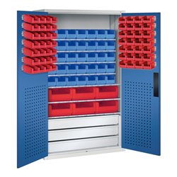 C+P Magazinschrank Serie 13, 1950x1100x535mm, 7035/5010