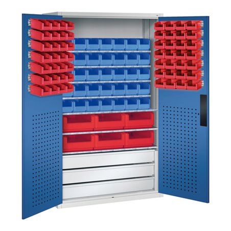 C+P Magazinschrank Serie 13, 1950x1100x535mm, 7035/5010