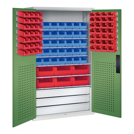 C+P Magazinschrank Serie 13, 1950x1100x535mm, 7035/6011