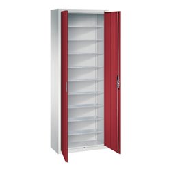 C+P Magazinschrank Serie 13, 1980x700x300mm, 7035/3003