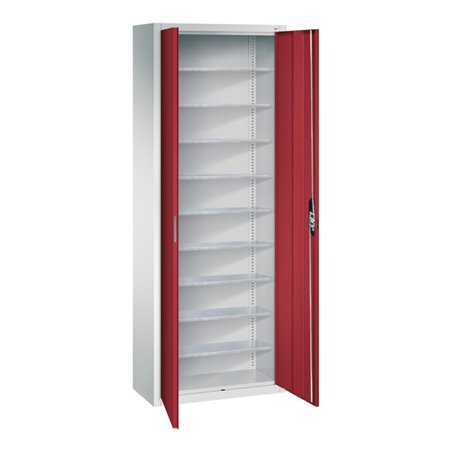 C+P Magazinschrank Serie 13, 1980x700x300mm, 7035/3003