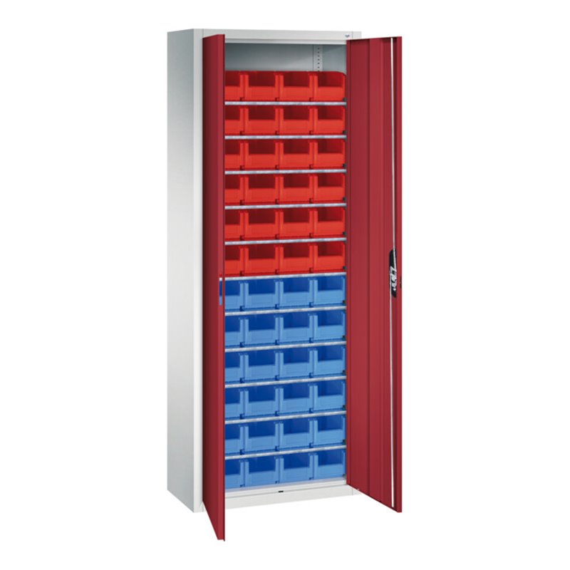 C+P Magazinschrank Serie 13, 1980x700x300mm, 7035/3003