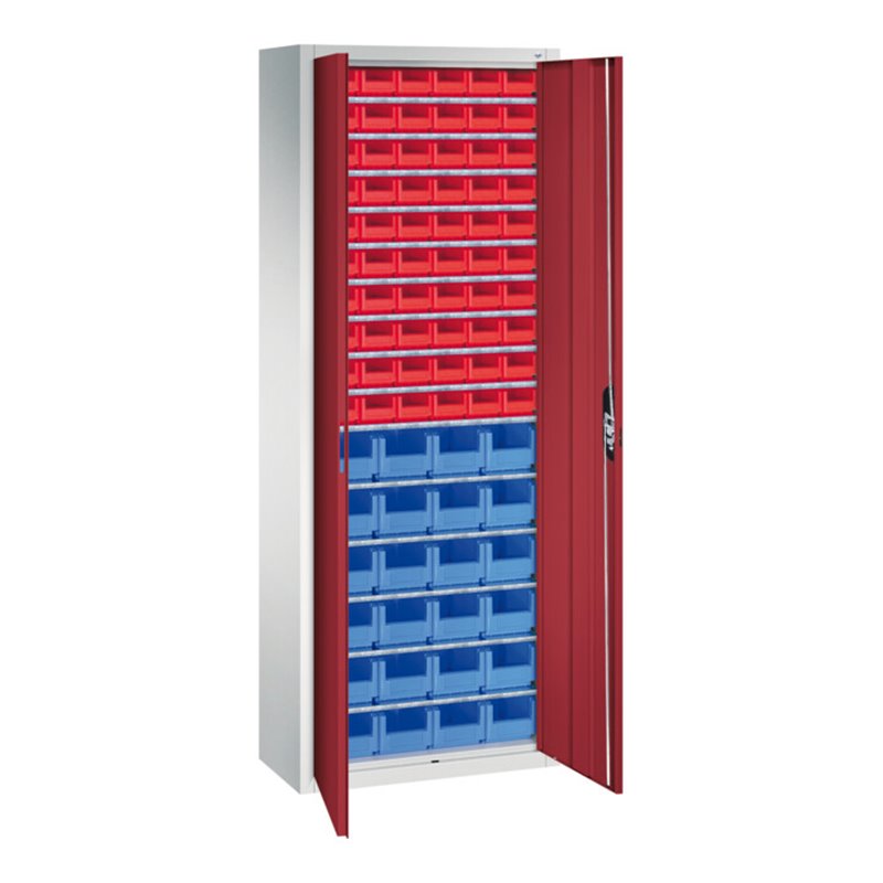 C+P Magazinschrank Serie 13, 1980x700x300mm, 7035/3003