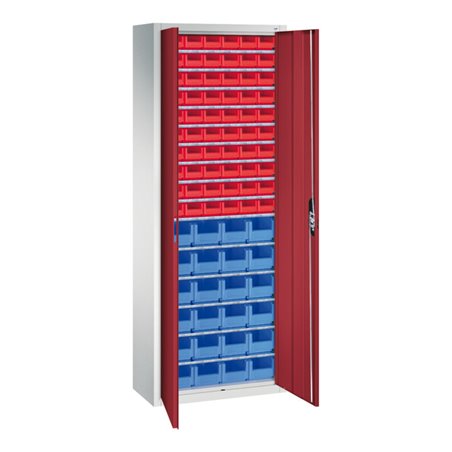 C+P Magazinschrank Serie 13, 1980x700x300mm, 7035/3003