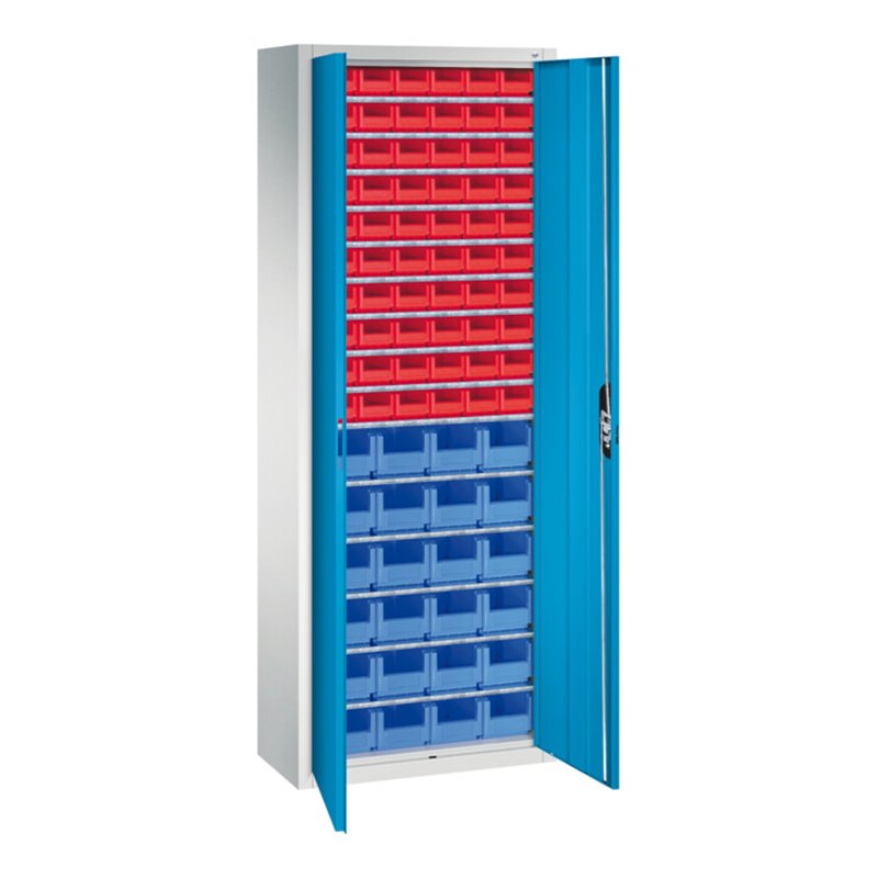 C+P Magazinschrank Serie 13, 1980x700x300mm, 7035/5012