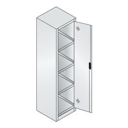 C+P Umweltschrank Acurado, 1950x502x500mm, 7035/6011